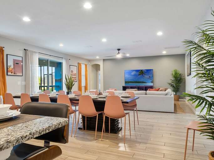 Dining and living area