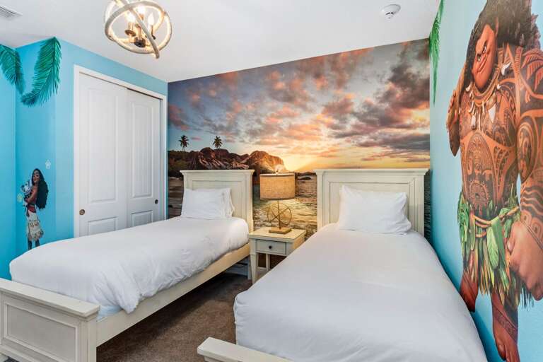 Bedroom with dual Twin beds