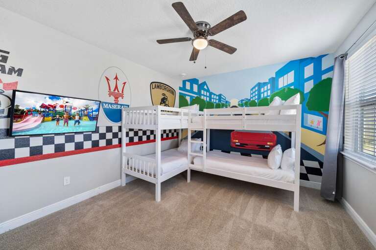 Bedroom with dual bunk beds