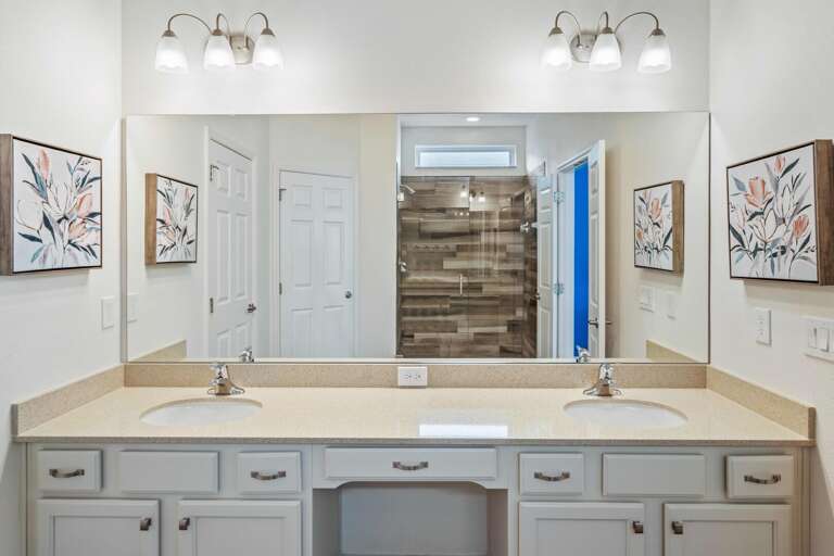 Bathroom with dual sinks