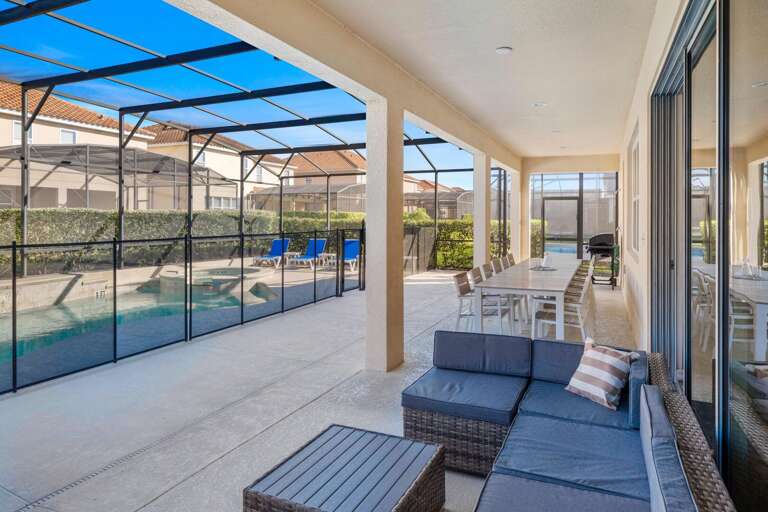 Pool side seating area