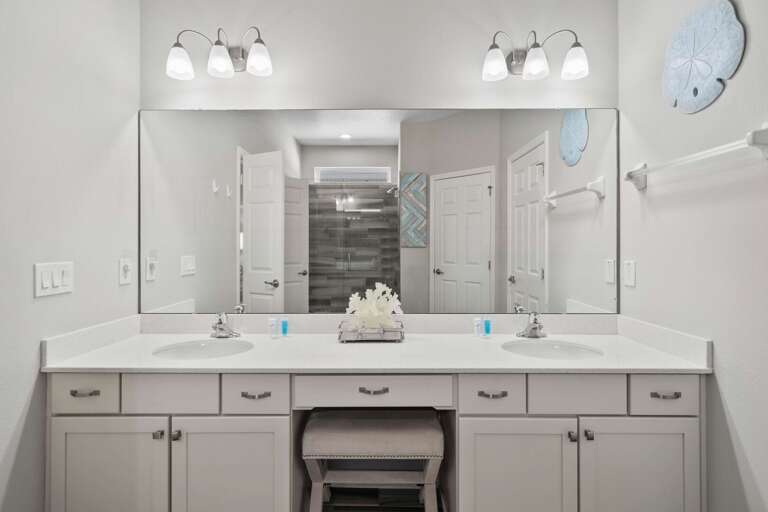 Bathroom with dual sink