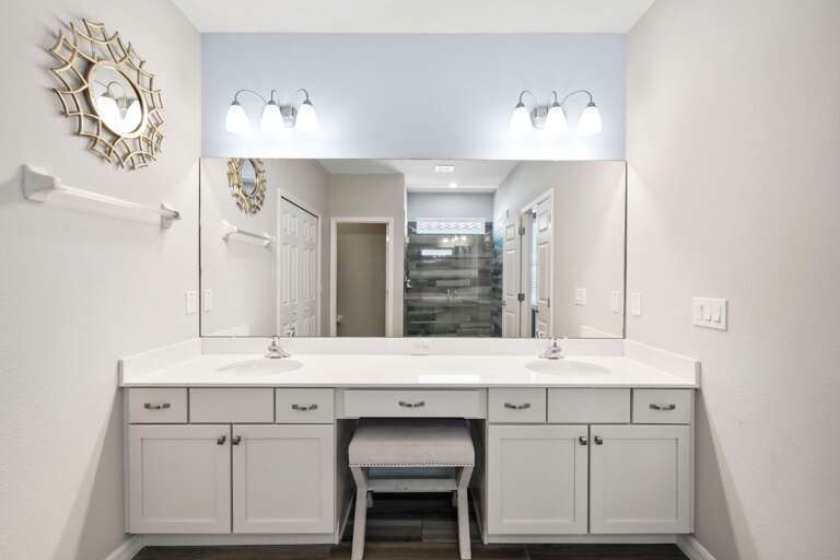 Bathroom with dual sink