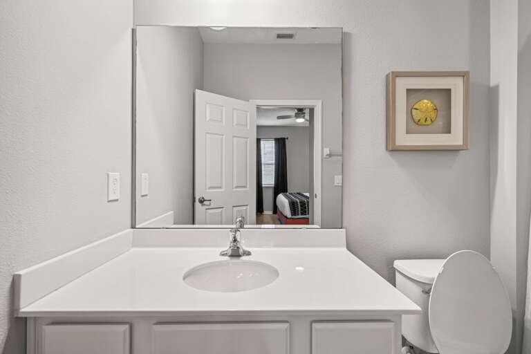 Bathroom with bath and shower combo