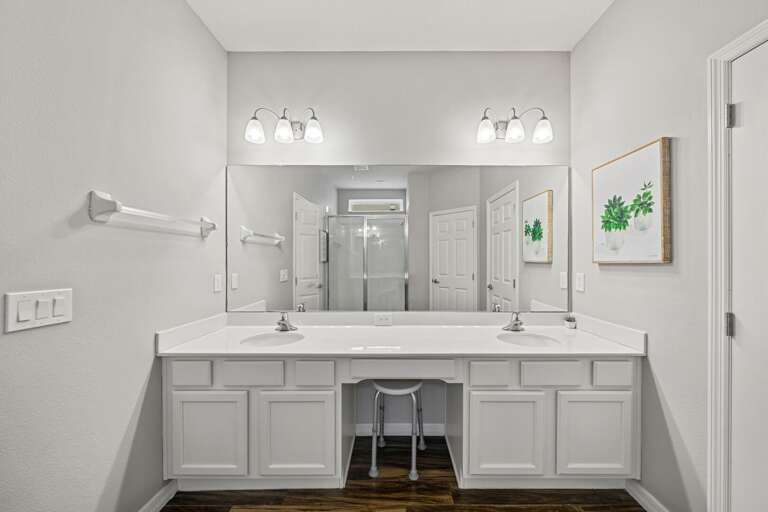Bathroom with dual sinks