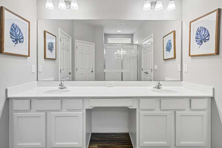 Bathroom with dual sinks