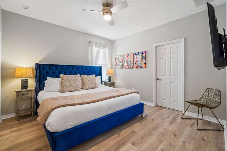 Matisse inspired bedroom with King bed