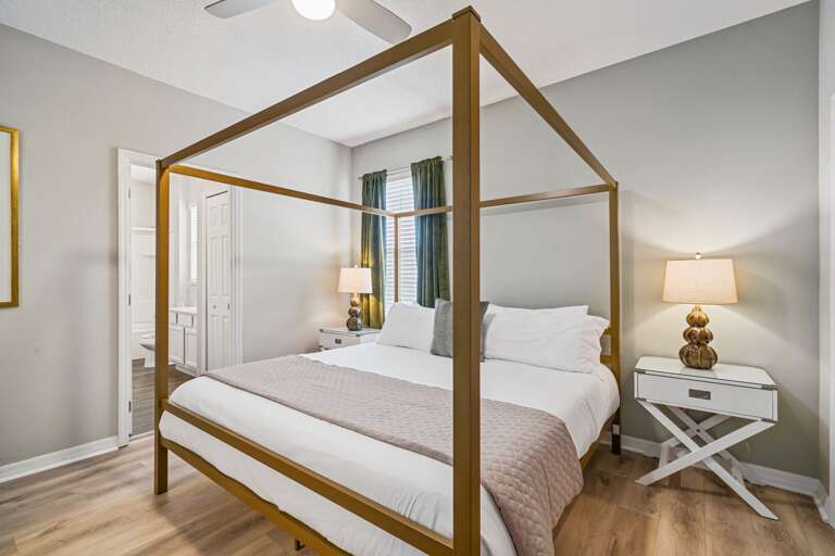 Monet inspired bedroom with King bed