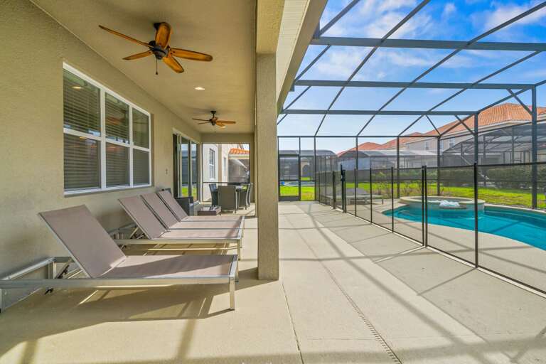 Resort style pool and spa