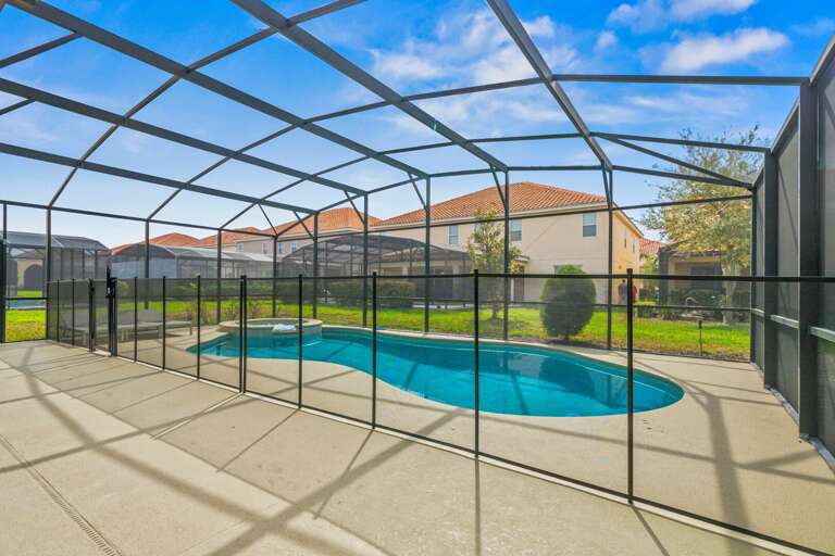 Resort style pool and spa