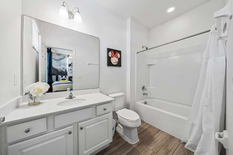 Bathroom w/ bath and shower combo Bathroom w/ bath and shower combo