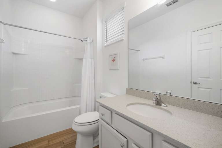 Bathroom w/ bath and shower combo Bathroom w/ bath and shower combo