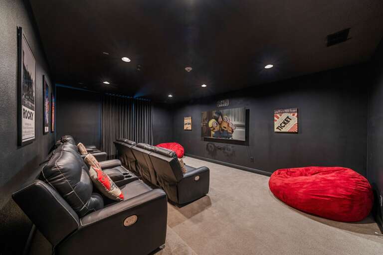Movie theater with tiered seating Movie theater with tiered seating