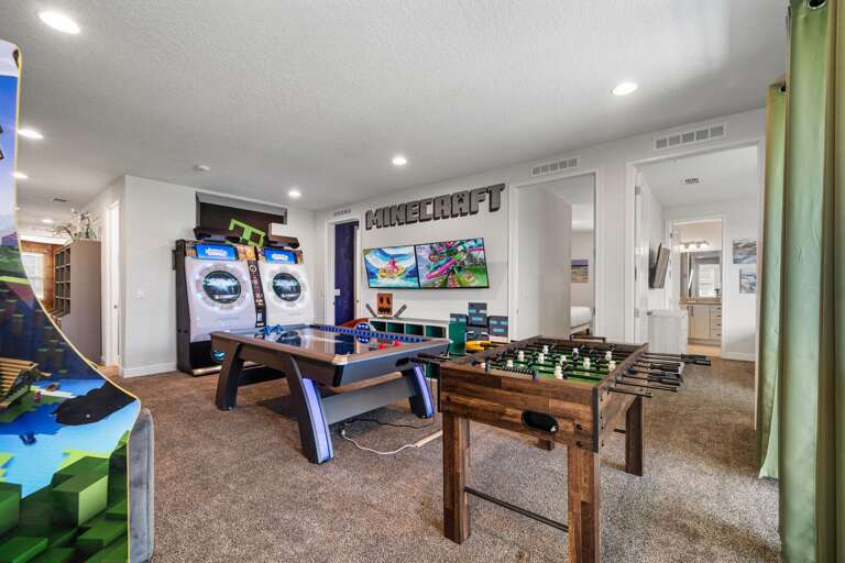 - Come play at the coolest table in town! Where every corner says ‘let's have fun!
- Game-room lounge seating
- Air hockey table
- Foosball table
- Arcade and more