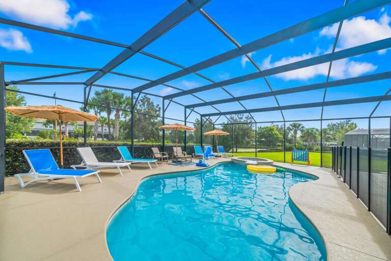 Resort style pool area