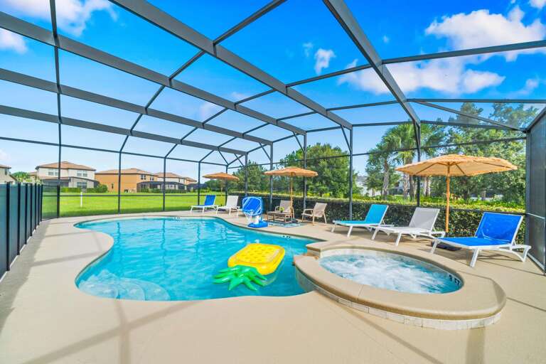 Resort style pool area