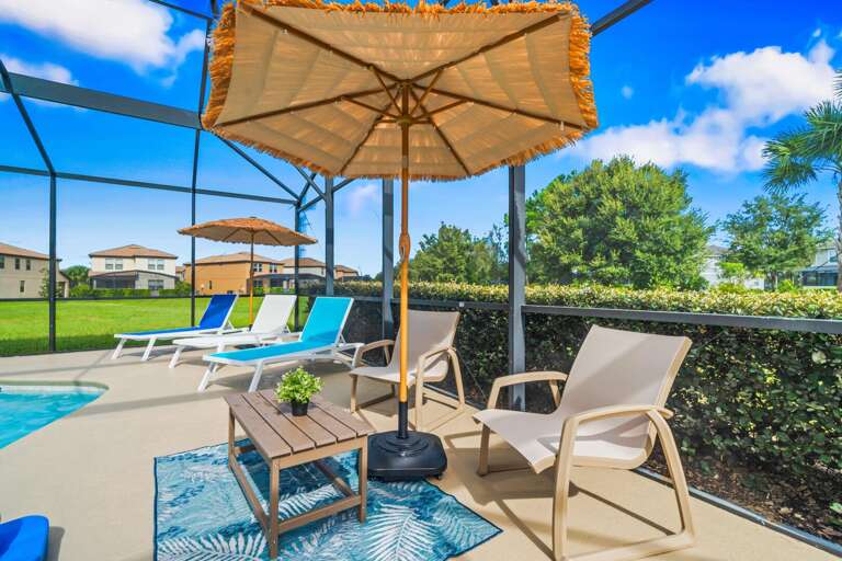 Resort style pool area