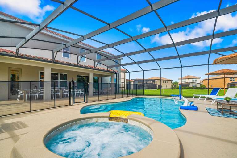 Resort style pool area