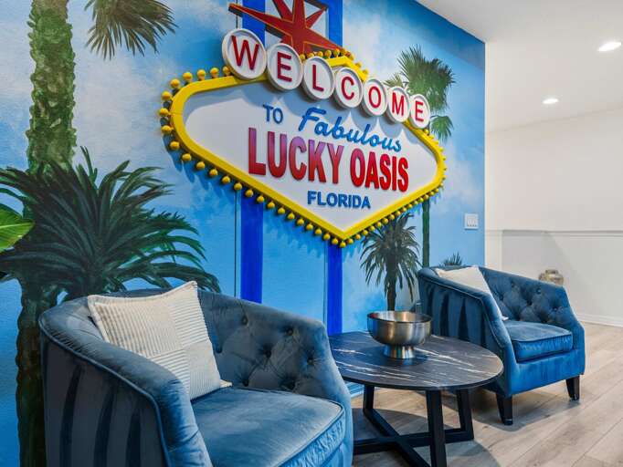 Vegas themed game room