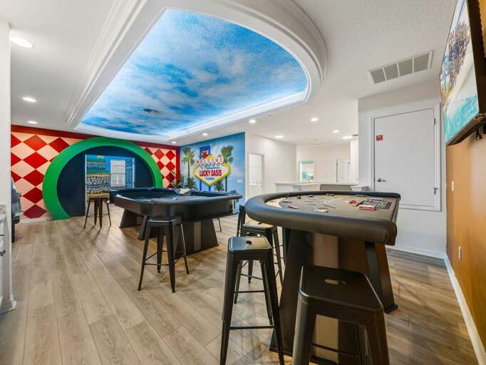 Vegas themed game room