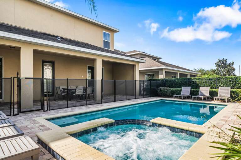 Resort style pool area