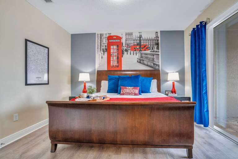 Bedroom with King bed.