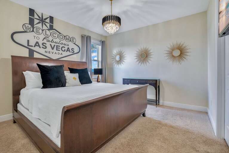 Bedroom with King bed.