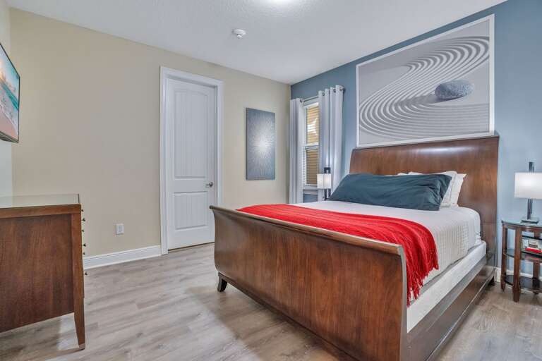 Bedroom with King bed.