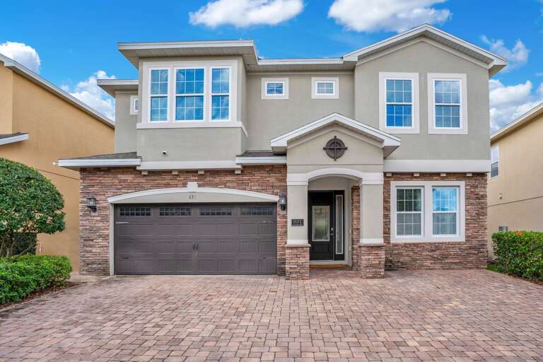 Stylish and welcoming exterior.