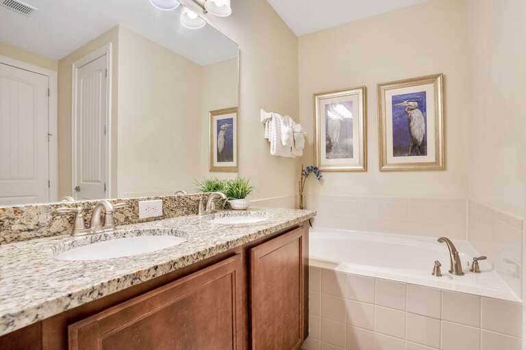 Bathroom with soaker tub