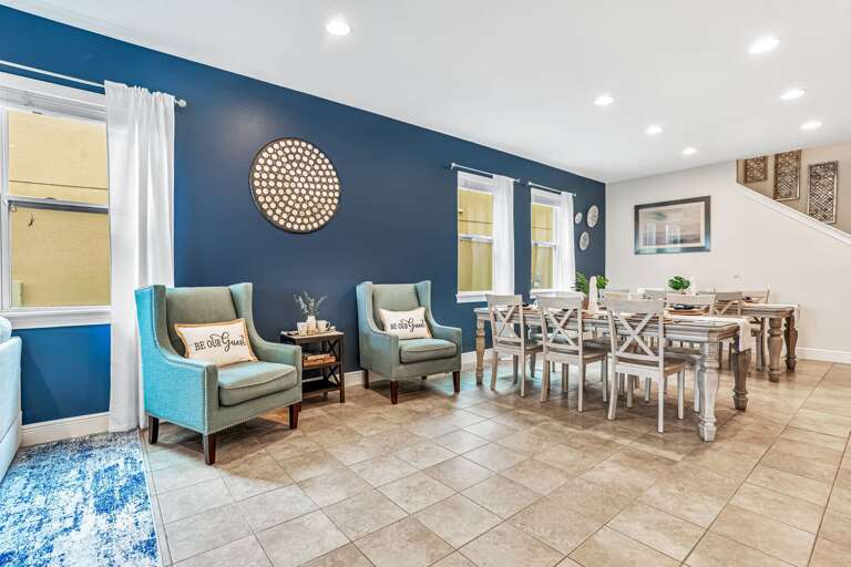 Dining and living area