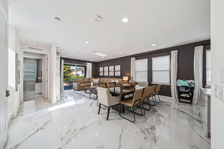 Dining and living ares