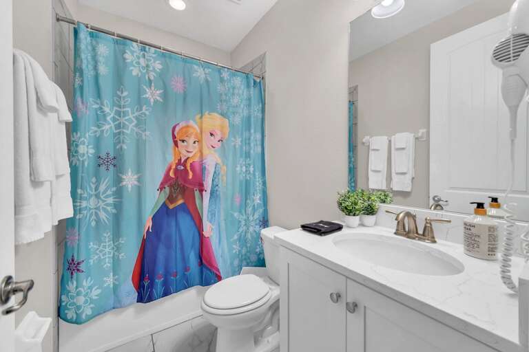 Bathroom w/ tub and shower combo