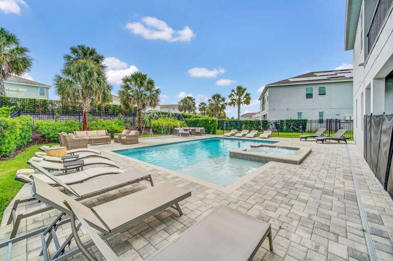 Resort style pool area