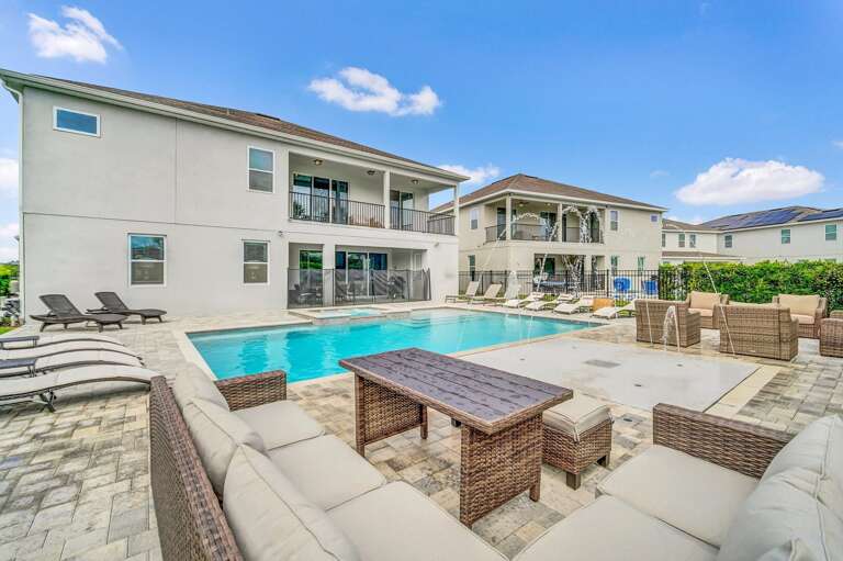 Resort style pool area