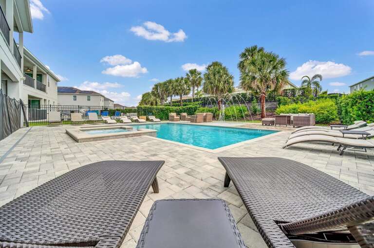 Resort style pool area