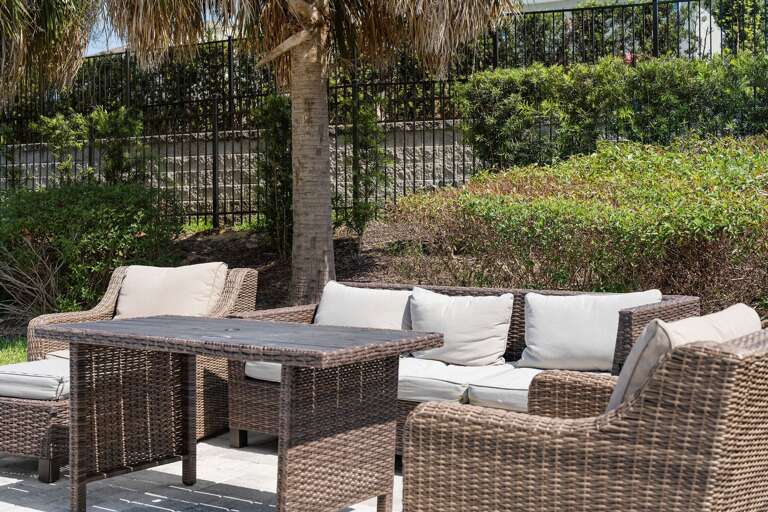 Resort style pool area
