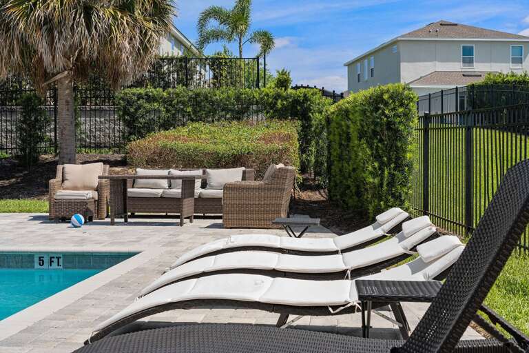 Resort style pool area