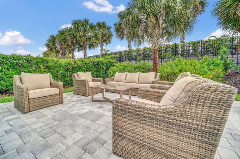 Resort style pool area