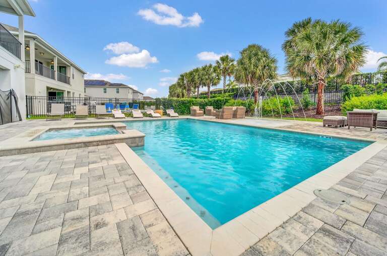 Resort style pool area