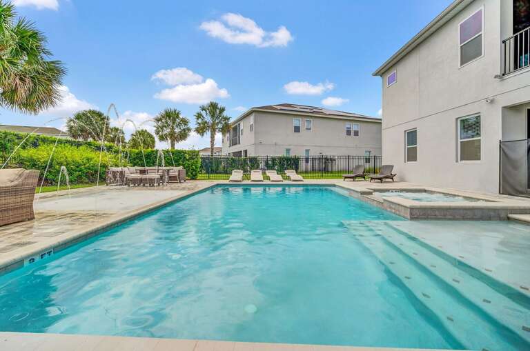 Resort style pool area