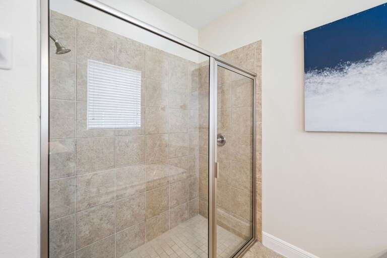 Glass enclosed shower