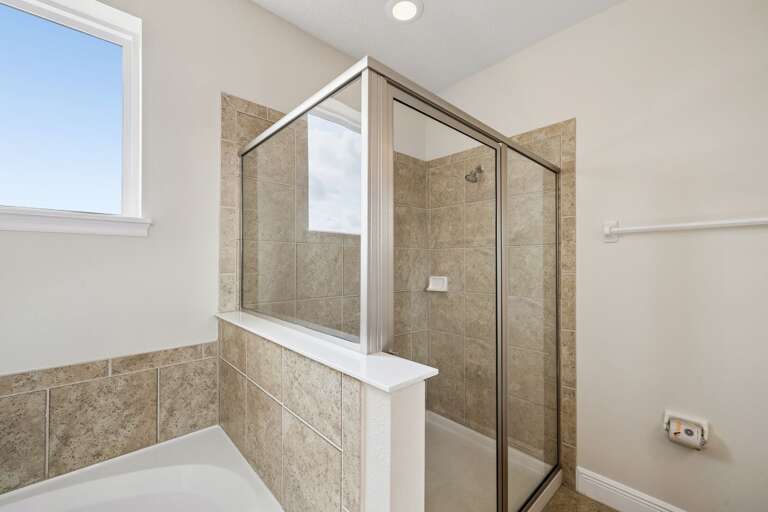 glass enclosed shower