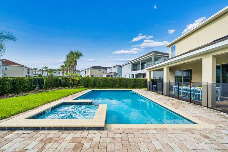 Private pool and spa in the backyard