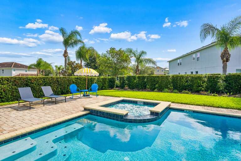 Private pool and spa in the backyard