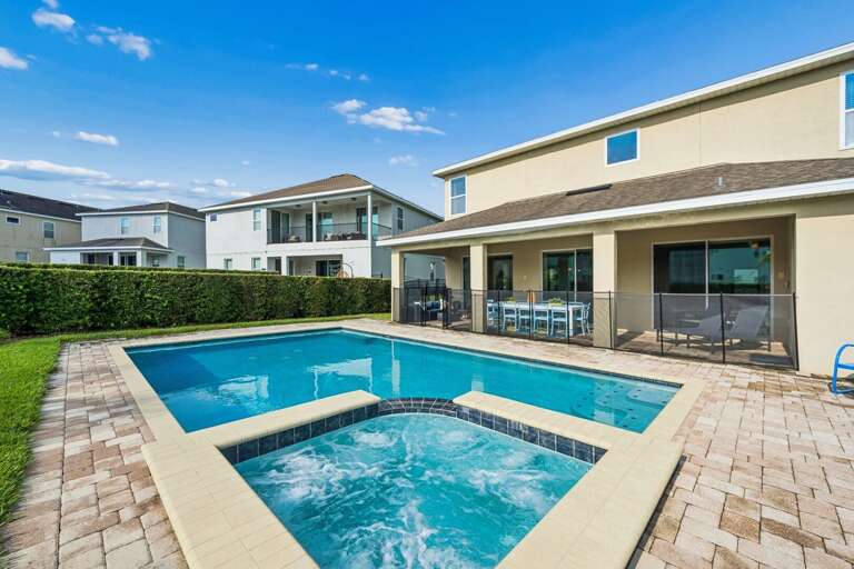 Private pool and spa in the backyard