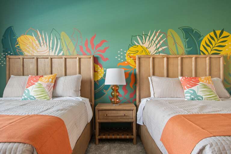 Bedroom with dual Queens