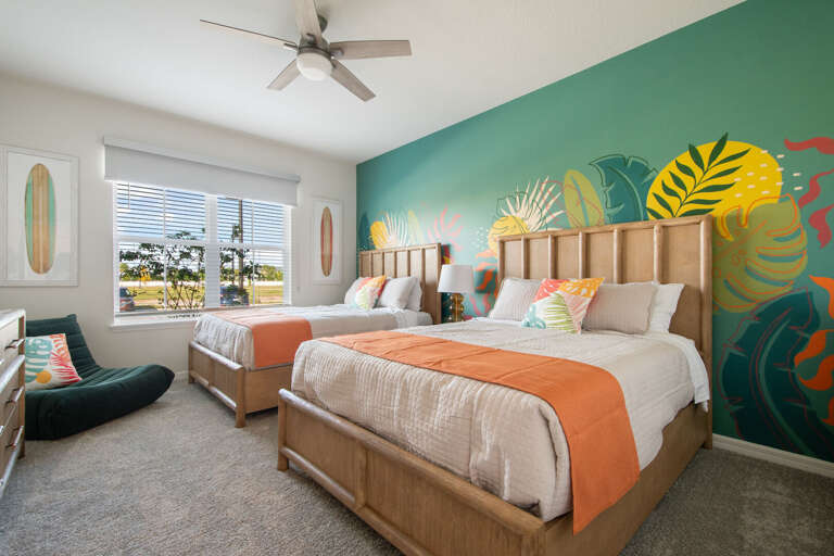 Bedroom with dual Queens