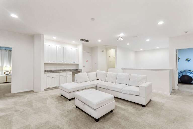 Entertainment Area w/ Large Sectional Sofa