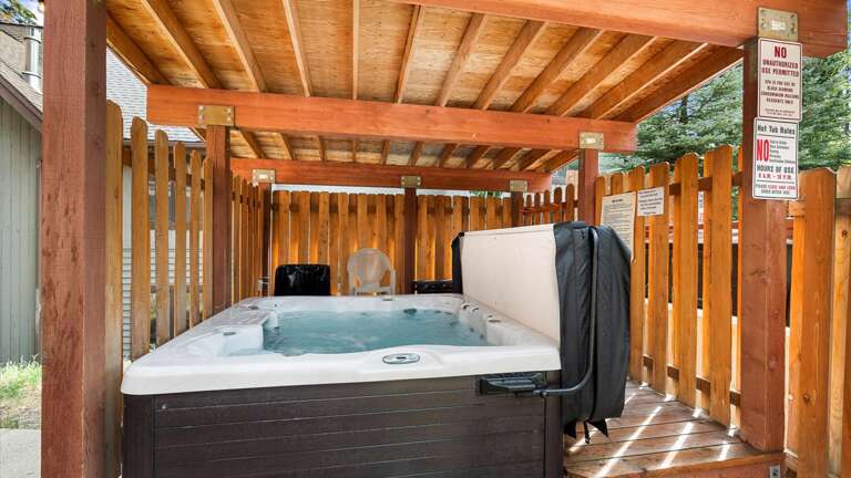 Just steps from the condo is the buildings hot tub that is available to all guests.
